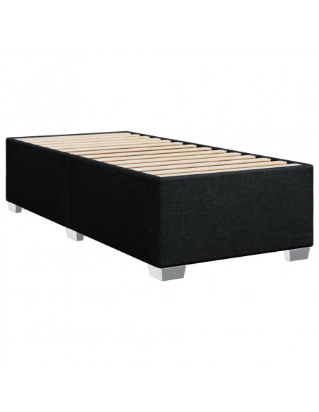 Giroletto a Molle con Materasso Nero 100x200 cm in Tessuto