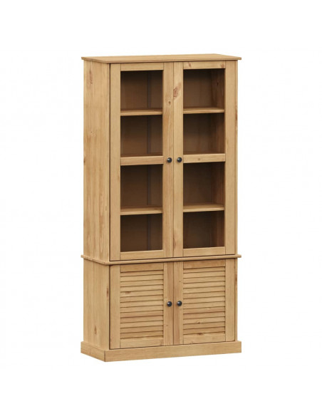 Vetrina VIGO 85x35x170 cm in Legno Massello di Pino