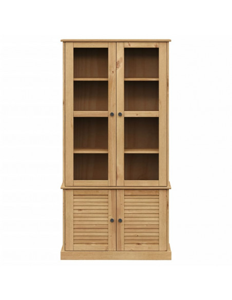 Vetrina VIGO 85x35x170 cm in Legno Massello di Pino