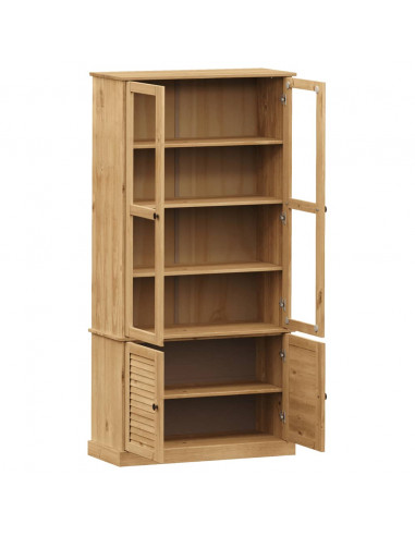 Vetrina VIGO 85x35x170 cm in Legno Massello di Pino