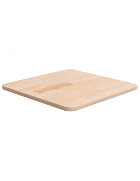 Piano Tavolo Quadrato 40x40x1,5 cm Massello Rovere Non Trattato