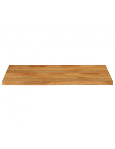 Piano Tavolo Bordi Vivi 120x60x3,8cm in Legno Massello di Mango