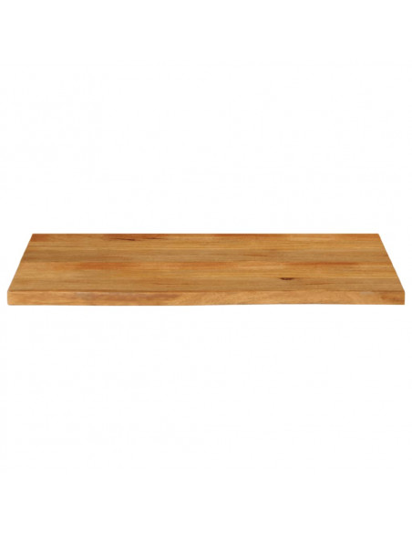 Piano Tavolo Bordi Vivi 120x60x3,8cm in Legno Massello di Mango