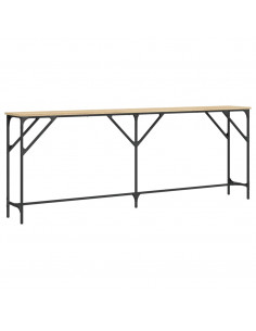 Tavolo Consolle Rovere Sonoma 200x29x75 cm in Legno Multistrato 2