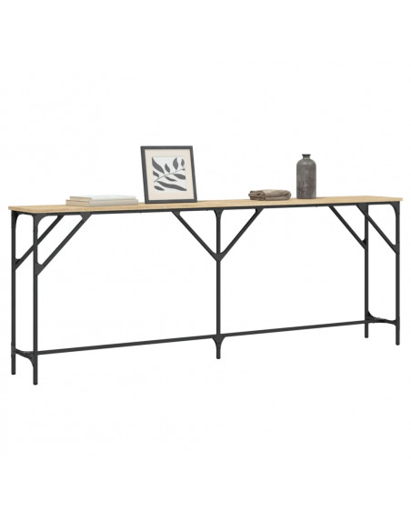 Tavolo Consolle Rovere Sonoma 200x29x75 cm in Legno Multistrato