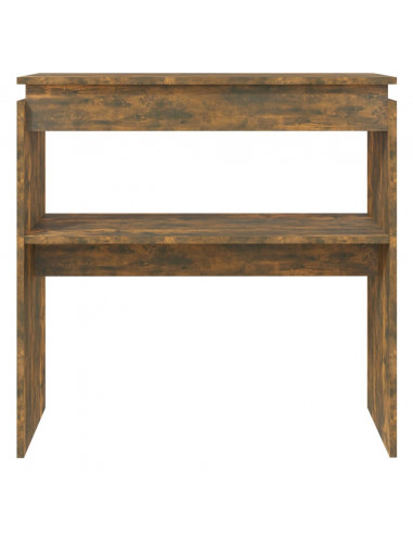 Tavolino Consolle Rovere Fumo 80x30x80 cm in Legno Multistrato