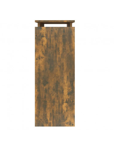 Tavolino Consolle Rovere Fumo 80x30x80 cm in Legno Multistrato