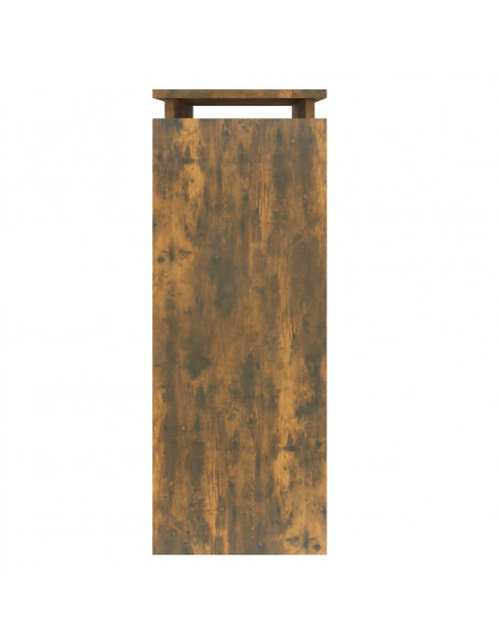 Tavolino Consolle Rovere Fumo 80x30x80 cm in Legno Multistrato