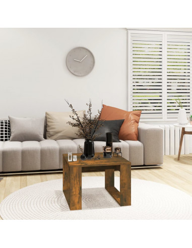 Tavolino Rovere Fumo 50x50x35 cm in Legno Multistrato