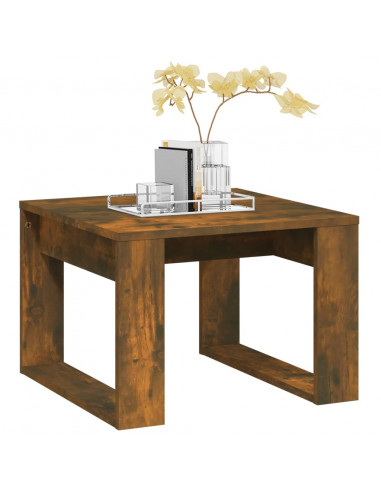 Tavolino Rovere Fumo 50x50x35 cm in Legno Multistrato