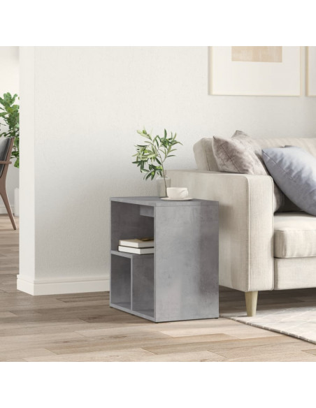 Tavolino Grigio Cemento 50x30x50 cm in Legno Multistrato