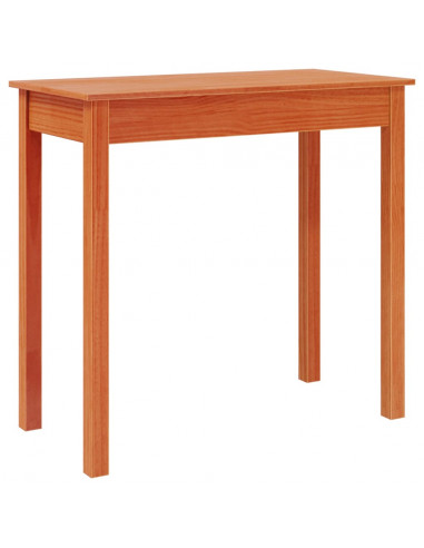 Tavolo Consolle Marrone Cera 80x40x75cm Legno Massello di Pino