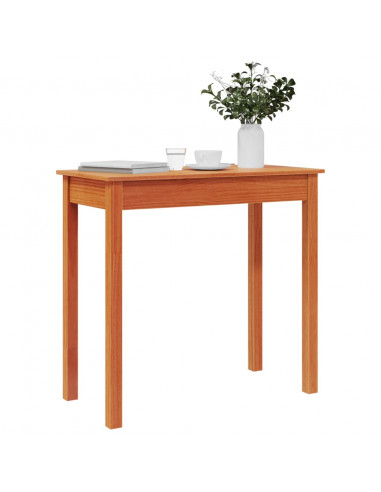 Tavolo Consolle Marrone Cera 80x40x75cm Legno Massello di Pino