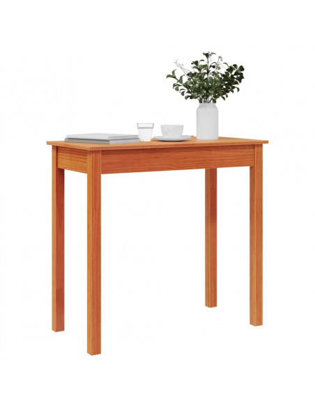 Tavolo Consolle Marrone Cera 80x40x75cm Legno Massello di Pino