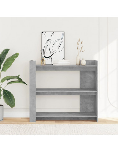 Tavolino Consolle Grigio Cemento 100x35x90 cm in Multistrato