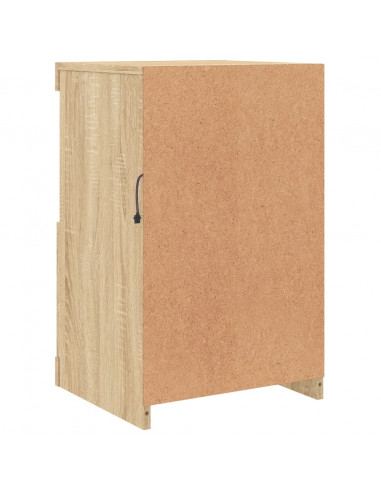 Armadietti con Luci LED 2pz Rovere Sonoma in Legno Multistrato