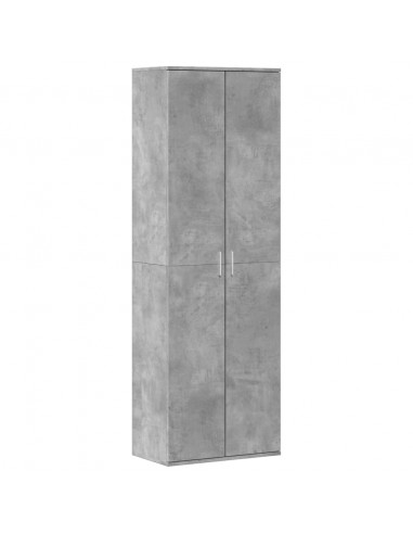 Credenza Grigio Cemento 60x35x180 cm in Legno Multistrato