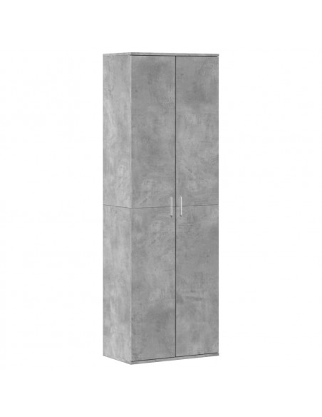 Credenza Grigio Cemento 60x35x180 cm in Legno Multistrato