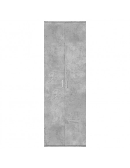 Credenza Grigio Cemento 60x35x180 cm in Legno Multistrato