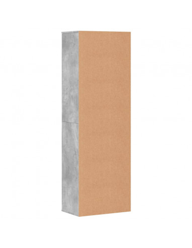 Credenza Grigio Cemento 60x35x180 cm in Legno Multistrato