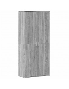 Credenza Grigio Sonoma 80x35x180 cm in Legno Multistrato 2