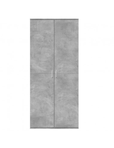 Credenza Grigio Cemento 80x35x180 cm in Legno Multistrato