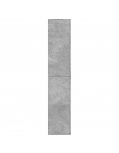 Credenza Grigio Cemento 80x35x180 cm in Legno Multistrato