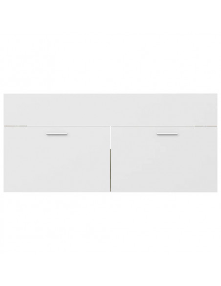 Mobile Lavabo Integrato Bianco Rovere Sonoma Legno Multistrato
