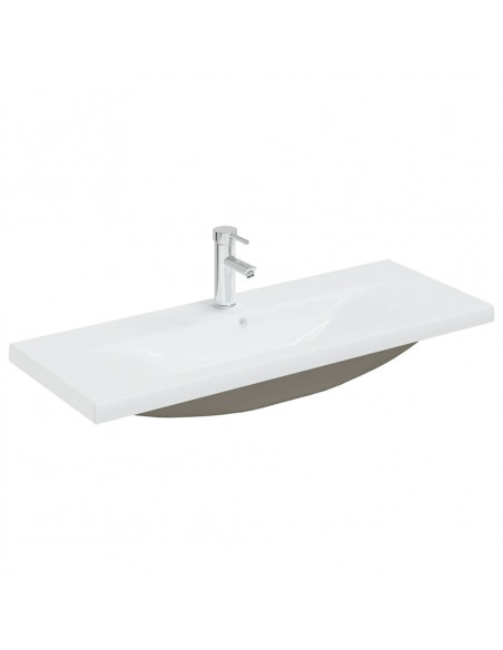 Mobile Lavabo Integrato Bianco Rovere Sonoma Legno Multistrato