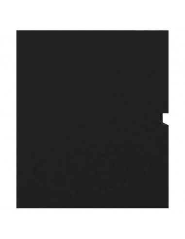 Mobile con Lavabo Integrato Nero in Legno Multistrato