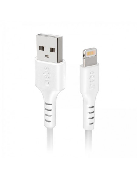 SBS TECABLEUSBIP589W cavo Lightning 1 m Bianco