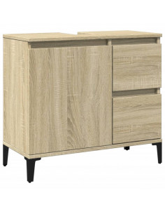 Armadietto da Bagno Rovere Sonoma 65x33x60 cm Legno Multistrato 2