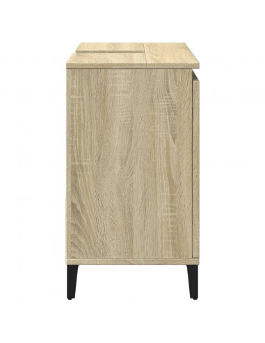 Armadietto da Bagno Rovere Sonoma 65x33x60 cm Legno Multistrato