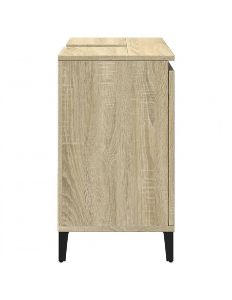 Armadietto da Bagno Rovere Sonoma 65x33x60 cm Legno Multistrato