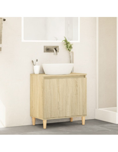 Mobile Lavabo Rovere Sonoma 58x33x60 cm in Legno Multistrato