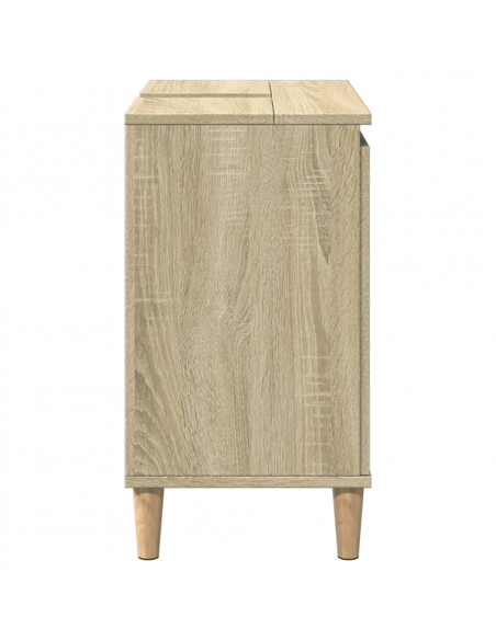 Mobile Lavabo Rovere Sonoma 58x33x60 cm in Legno Multistrato