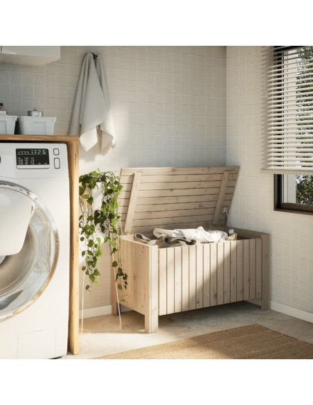 Contenitore con Coperchio RANA 100x49x54 cm Legno Massello Pino