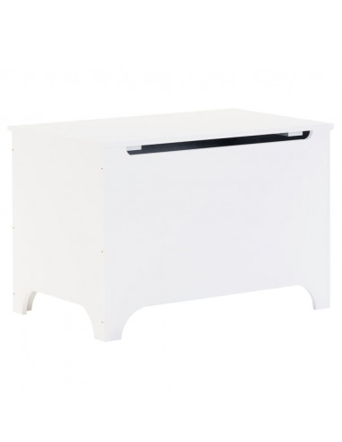 Contenitore con Coperchio RANA Bianco 80x49x54 cm Massello Pino