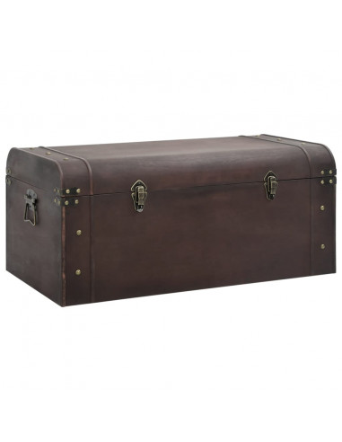 Scrigno Tesoro Chiusure Marrone Scuro 90x50x39,5cm Compensato