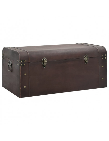 Scrigno Tesoro Chiusure Marrone Scuro 90x50x39,5cm Compensato