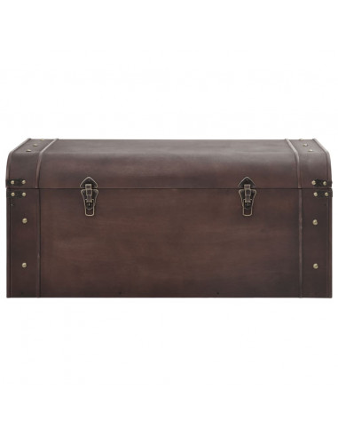 Scrigno Tesoro Chiusure Marrone Scuro 90x50x39,5cm Compensato