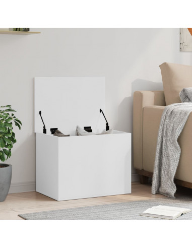 Contenitore Portaoggetti Bianco 60x42x46 cm Legno Multistrato
