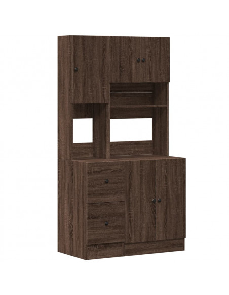 Mobile da Cucina Rovere Marrone 95x50x180 cm Legno Multistrato