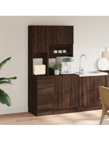 Mobile da Cucina Rovere Marrone 95x50x180 cm Legno Multistrato