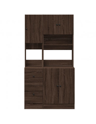 Mobile da Cucina Rovere Marrone 95x50x180 cm Legno Multistrato