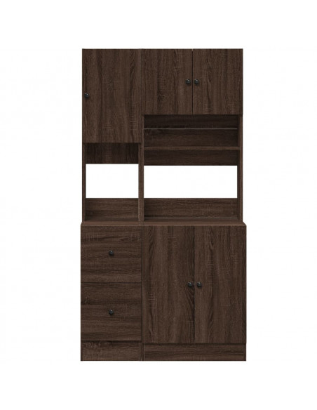 Mobile da Cucina Rovere Marrone 95x50x180 cm Legno Multistrato