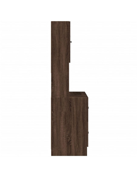 Mobile da Cucina Rovere Marrone 95x50x180 cm Legno Multistrato