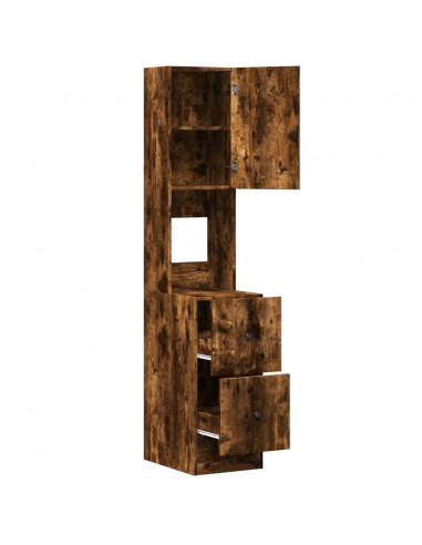 Mobile da Cucina Rovere Fumo 35x50x180 cm Legno Multistrato