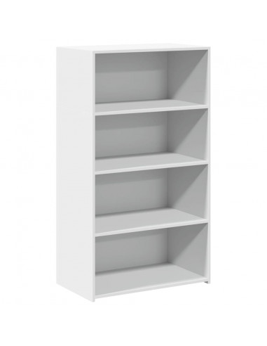 Credenza Bianca 70x41x124 cm in Legno Multistrato