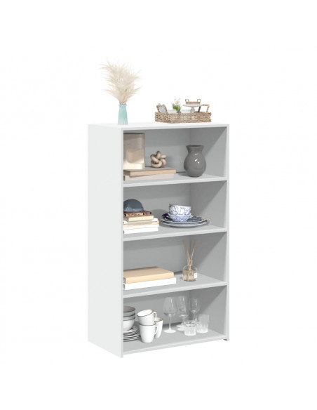 Credenza Bianca 70x41x124 cm in Legno Multistrato
